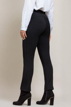 Демисезонные черные зауженные брюки с разрезами Mirolia 955 чёрный - фото 3