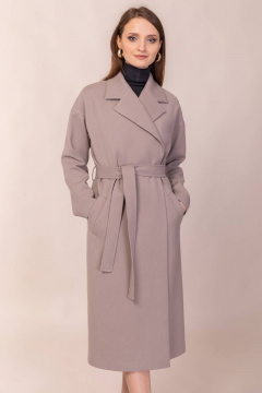 Серое демисезонное пальто из шерстяной пальтовой ткани Winkler’s World 600 серо-бежевый - фото 1