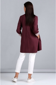 Демисезонная туника с кокетками и боковыми карманами Таир-Гранд 62312 марсала - фото 2