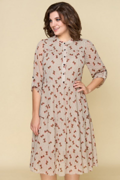 Платье из шифона длиной 108 см в демисезонном стиле DaLi 5324 бантики - фото 2