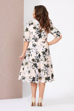 Платье из шифона и бусинами с съемным поясом Mira Fashion 4983 - фото 2