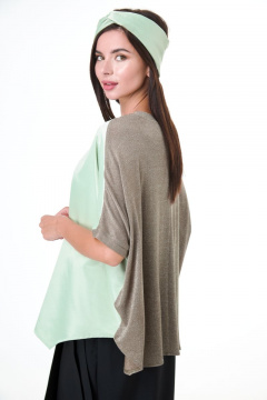 Блуза свободного силуэта с асимметричным низом из текстиля Anelli 1102 - фото 5