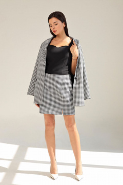 Юбка из хлопка черная демисезонная AURA otd 5011 - фото 1