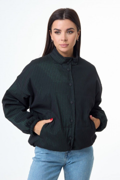 Куртка вельветовая утепленная на резинке Anelli 908 зеленый - фото 5