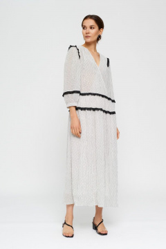 Платье белое летнее А-силуэта с запахом по лифу и платье-комбинация BURVIN 7897-81 - фото 1