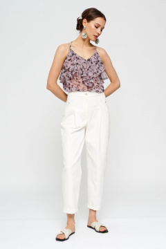 Блуза из текстиля с воланами, летняя BURVIN 8036-51 - фото 1