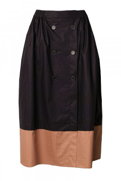 Юбка из текстиля и хлопка, летняя, на запах с пуговицами BURVIN 7900-21 - фото 2