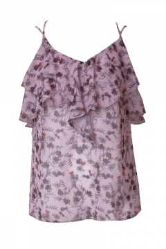 Блуза из текстиля с воланами, летняя BURVIN 8036-51 - фото 3