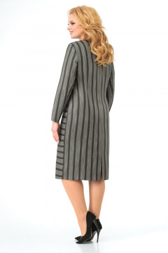 Платье прямого силуэта с карманами и разрезом Мишель стиль 997 хаки - фото 4