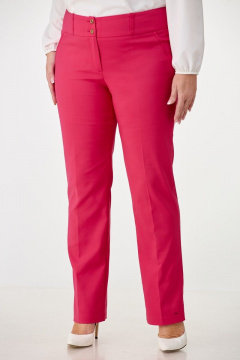 Демисезонные брюки классического стиля с разрезами Anelli 856 красный - фото 3