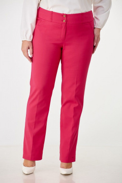 Демисезонные брюки классического стиля с разрезами Anelli 856 красный - фото 2