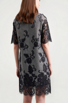 Платье из кружевного полотна прямого силуэта с вытачками AG Green G431/1 - фото 2