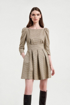 Платье из костюмной ткани полуприлегающего силуэта с поясом AG Green G436/1 - фото 1