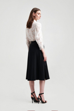 Юбка расширенного к низу силуэта из костюмной ткани AG Green G424/8 - фото 2