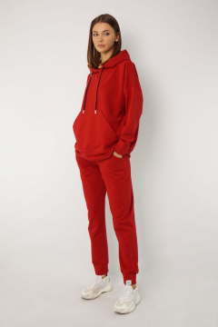 Круглогодичные спортивные брюки из трикотажа с капюшоном Kivviwear 4015 красный - фото 5