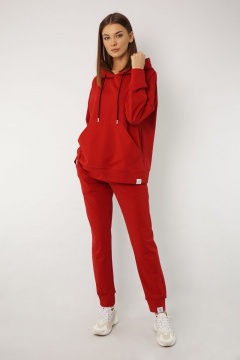 Круглогодичные спортивные брюки из трикотажа с капюшоном Kivviwear 4015 красный - фото 3