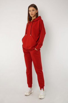 Круглогодичные спортивные брюки из трикотажа с капюшоном Kivviwear 4015 красный - фото 1