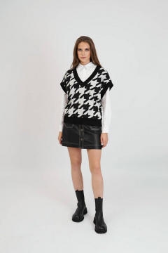 Юбка из текстиля и экокожи на каждый день Motif 1599 - фото 1