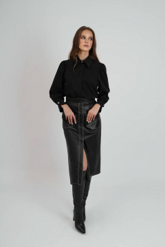 Блуза на каждый день с текстилем и хлопком, демисезон Motif 1605 - фото 2