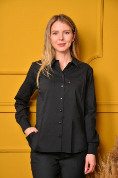 Рубашка в мужском стиле с отложным воротником LM ТН0235 - фото 3