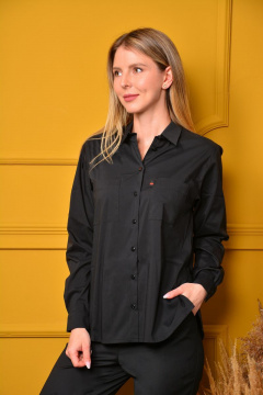 Рубашка в мужском стиле с отложным воротником LM ТН0235 - фото 1