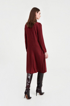 Платье из костюмно-плательной ткани с расширением к низу AG Green G438/1 бордовый - фото 2