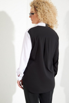 Блуза деловая приталенная с выточками и воротником Euromoda 390 - фото 2