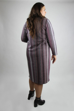 Платье прямого силуэта в мультиколоре из вязаного трикотажа Полесье С4787-21 1С1170-Д43 164 антрацит - фото 4