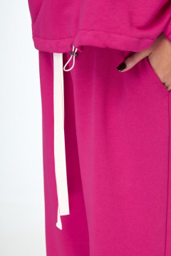 Спортивный костюм из трикотажа с карманами для дневного стиля Anelli 1143 фуксия - фото 5