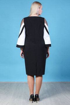 Платье короткое с объемными рукавами и контрастными тканями Camelia 20120 1 - фото 5