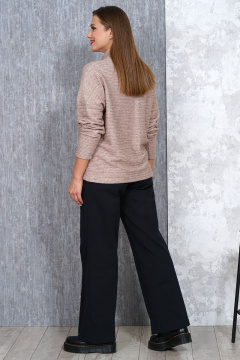 Джемпер из вискозы и вязаного материала на каждый день, бежевый Медея и К 2109 - фото 3