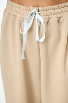 Брюки и свитшот спортивный комплект из трикотажа Anelli 976 бежевый - фото 5