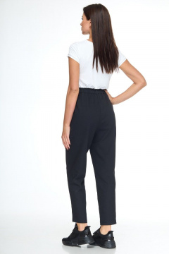 Демисезонные брюки из текстиля с резинкой по поясу Anelli 1131 черный - фото 4
