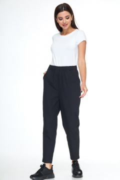 Демисезонные брюки из текстиля с резинкой по поясу Anelli 1131 черный - фото 2