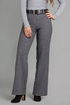 Зимние серые брюки свободные с клёш и высокой посадкой Mirolia 979 темно-серый - фото 2