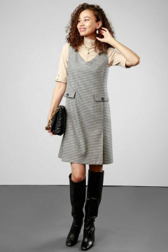Сарафан А-силуэта из текстиля с карманами и подкладкой Femme & Devur 8895 1.50F(170) - фото 1