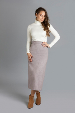 Жакет, юбка Mirolia 989 темно-бежевый - фото 4