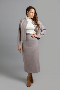 Жакет, юбка Mirolia 989 темно-бежевый - фото 2
