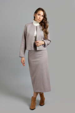 Жакет, юбка Mirolia 989 темно-бежевый - фото 1