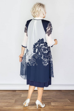 Нарядное платье больших размеров из трикотажа и шифона Camelia 20115 1 - фото 5