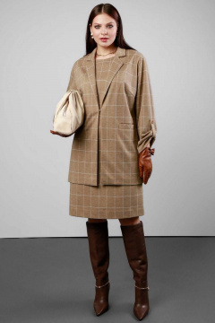 Бежевый универсальный жакет прямого силуэта без подкладки Femme & Devur 70740 1.50BF(170) - фото 2