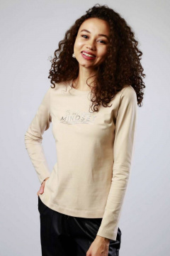 Джемпер из хлопка с принтом-слоганом и облегающим силуэтом Femme & Devur 30419 1.29F(170) - фото 1