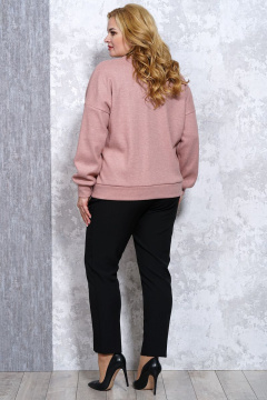 Розовый оверсайз кардиган из трикотажа Медея и К 2116 кораллово-розовый - фото 5