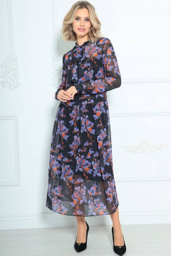 LeNata 11235 черное-в-цветы