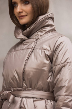 Бежевая стёганая куртка жакет из плащёвой ткани Winkler’s World 663к атмосфера - фото 4