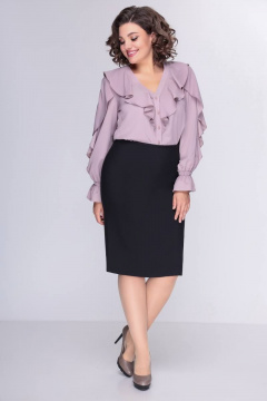 Юбка деловая на каждый день с разрезом, демисезонная Swallow 414 - фото 4