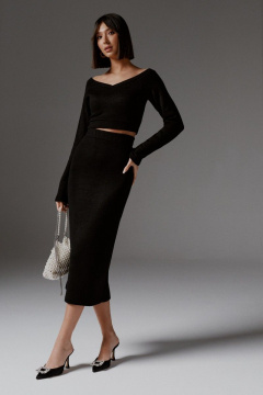 Демисезонная юбка прилегающего силуэта из трикотажного полотна ANNETE A145 - фото 1