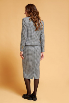 Деловой женский серый жакет из текстиля DAVYDOV 8005 - фото 2