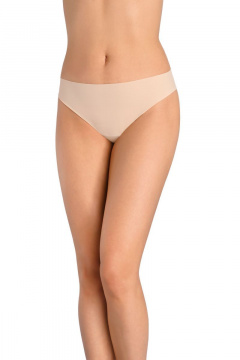 Трусы бразилианы из эластичного трикотажа с средней талией Teyli 794 бежевый - фото 1