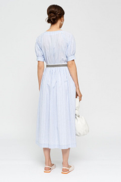 Платье миди из хлопка с поясом и застежкой-планкой BURVIN 8087-81 - фото 2
